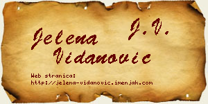 Jelena Vidanović vizit kartica
